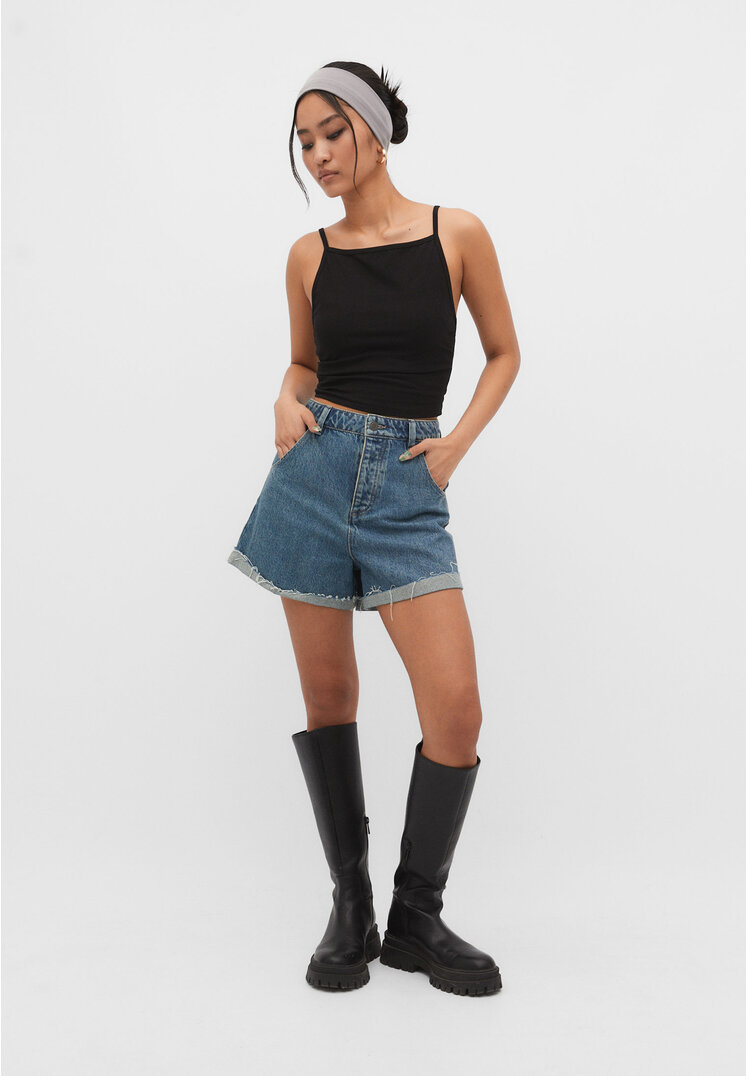 

Stradivarius Trägertop Schwarz XS