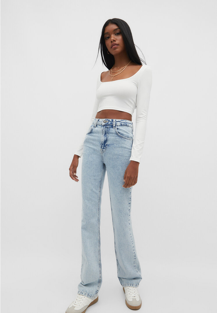 

Stradivarius Jeansy o prostym kroju comfort fit Denim 42