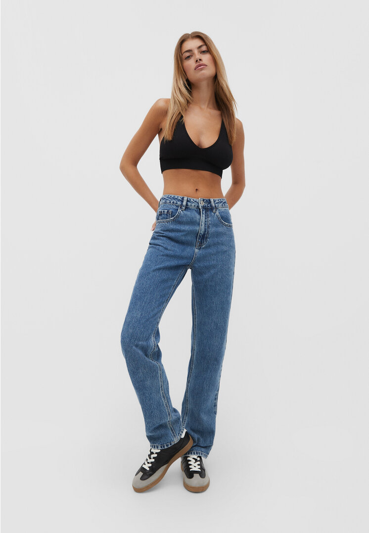 

Stradivarius Straight-Jeans Jeansblau 36