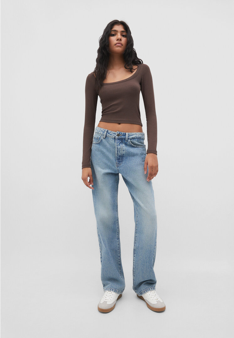 

Stradivarius Straight-Fit-Jeans im Vintagelook Denim 38