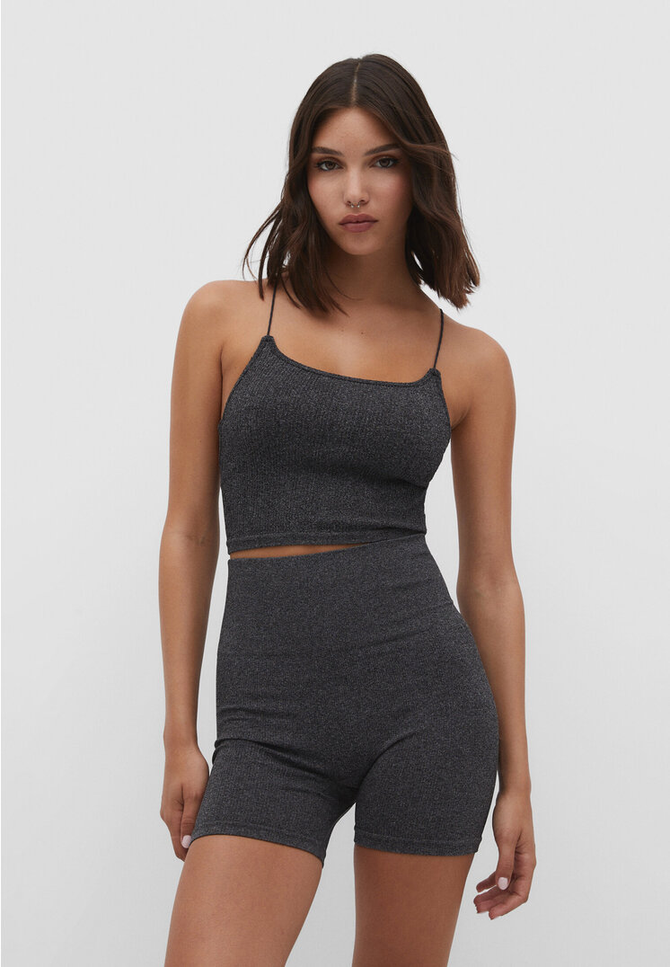 

Stradivarius Nahtlose Radlerhose Graumeliert M