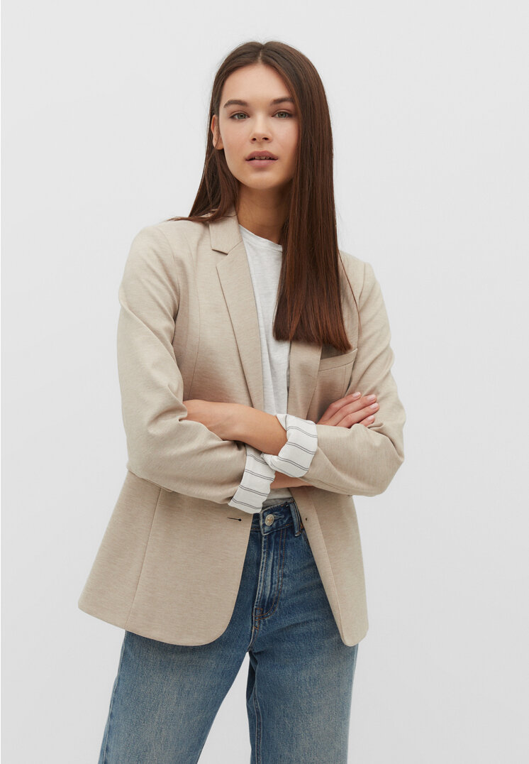 Stradivarius Strickblazer Ecru L