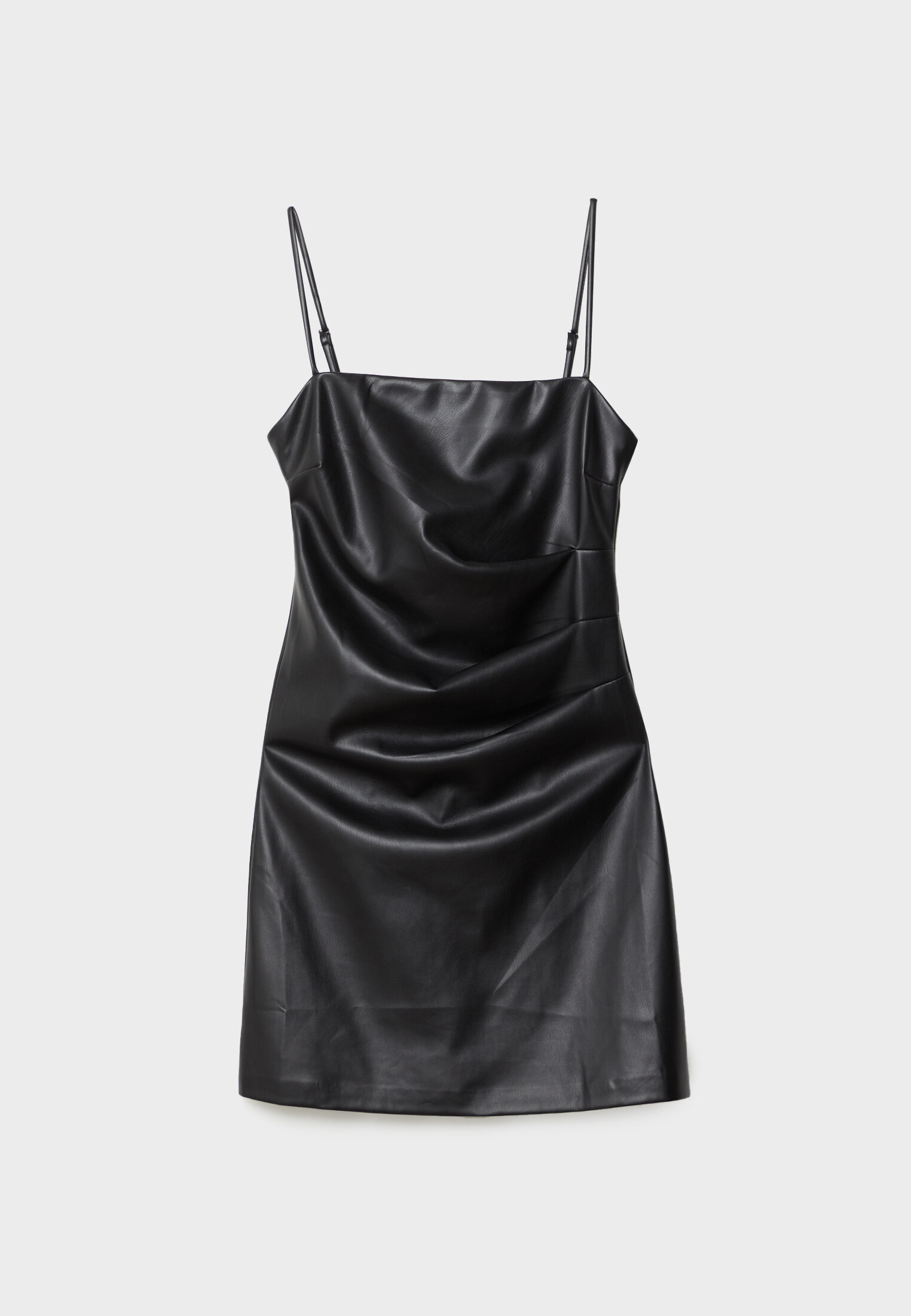 Robe cuir online stradivarius