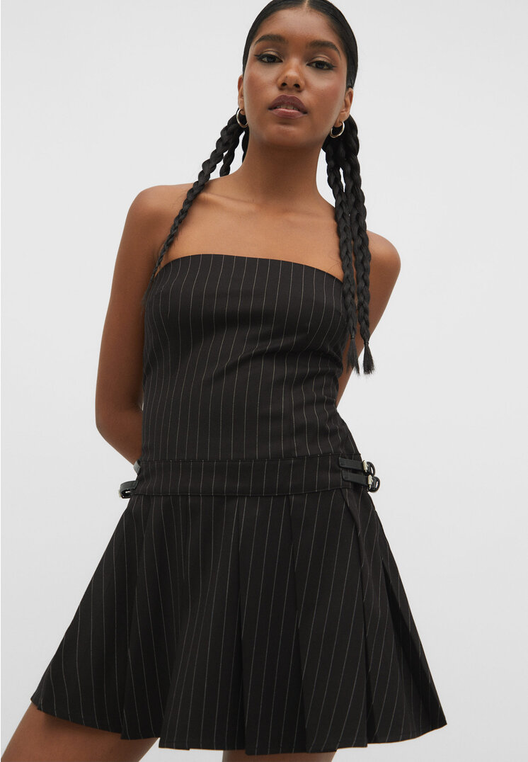 Pinstripe mini sale dress