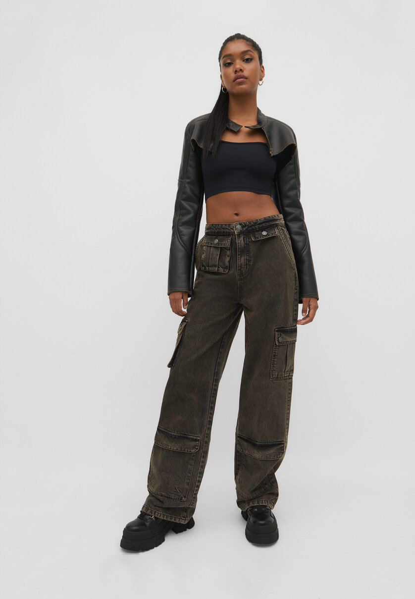 Multi-pocket jeans - Women's fashion | Stradivarius Worldwide