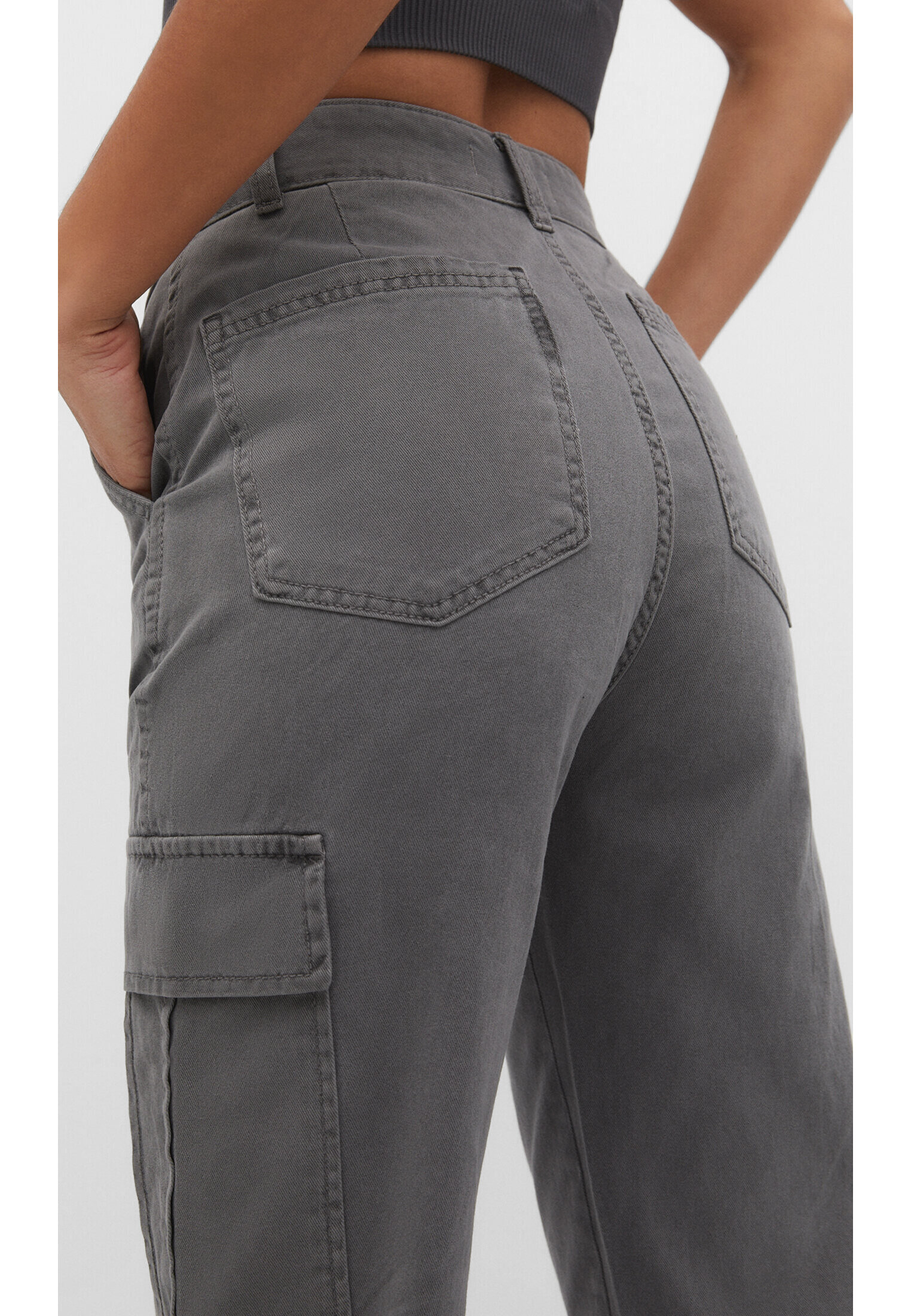 Pantalones cargo mujer outlet stradivarius