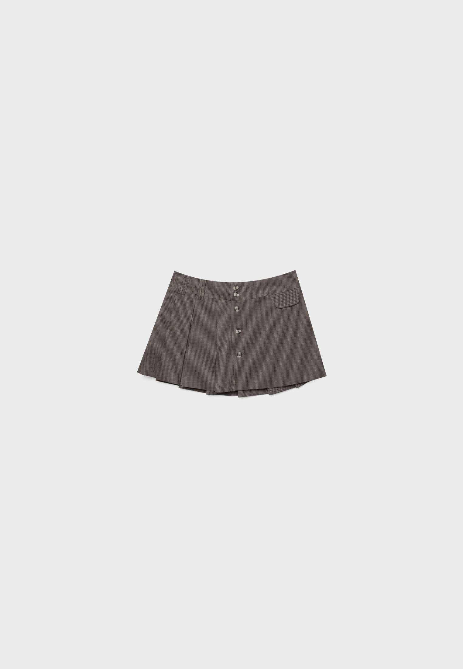 店舗用 新品☆ミストレアス☆Houndstooth Pleats Mini Skirt - レディース