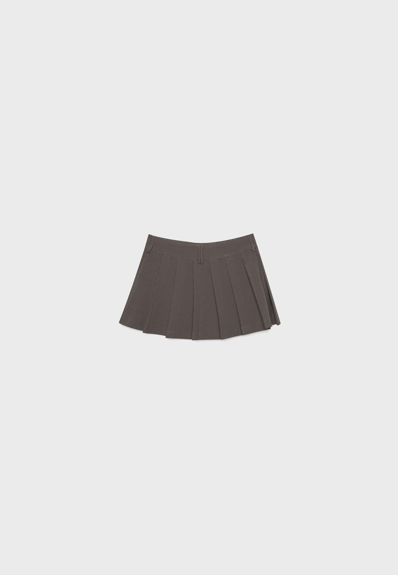 Houndstooth mini box pleat skirt