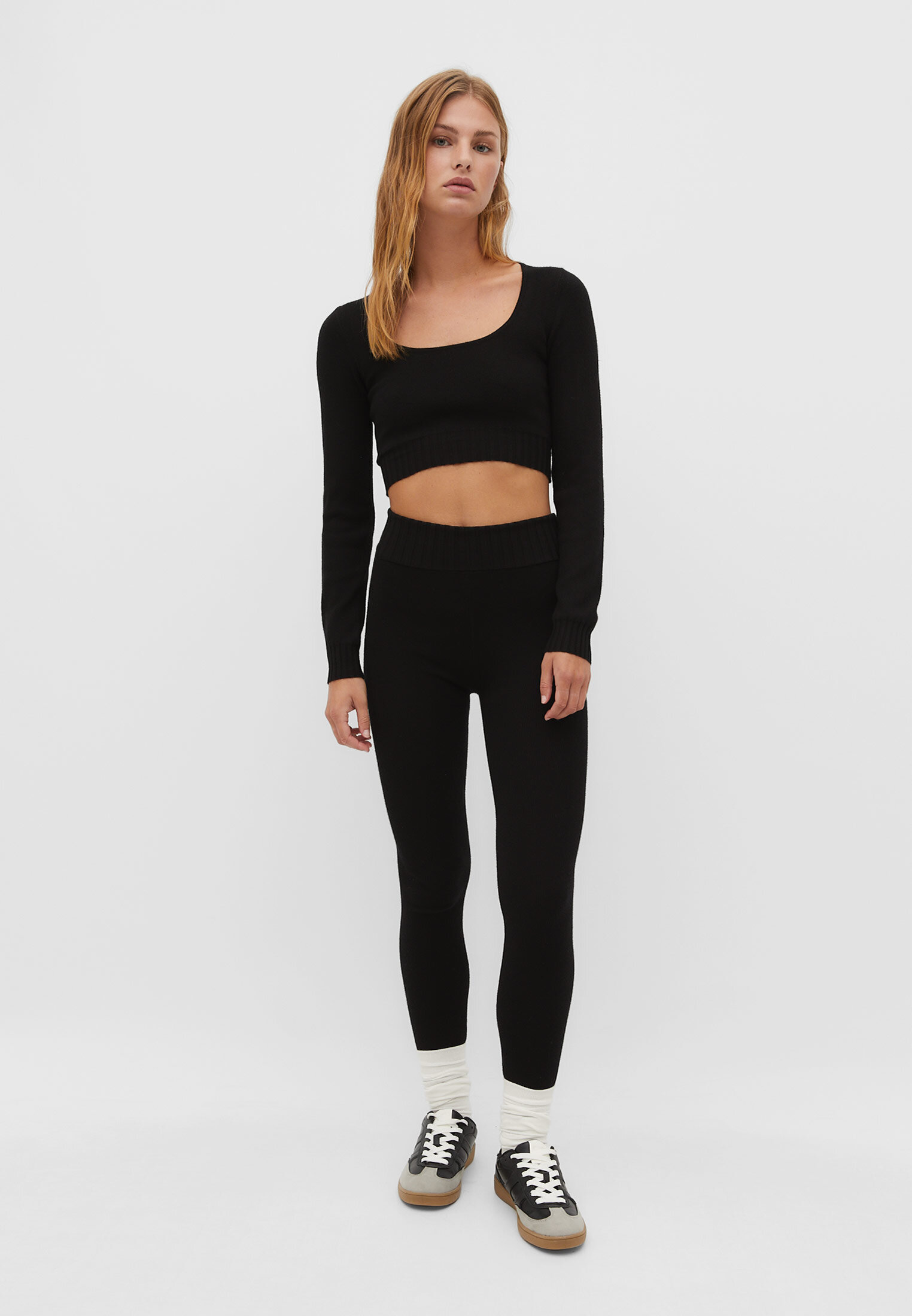 Cropped sweater clearance and leggings