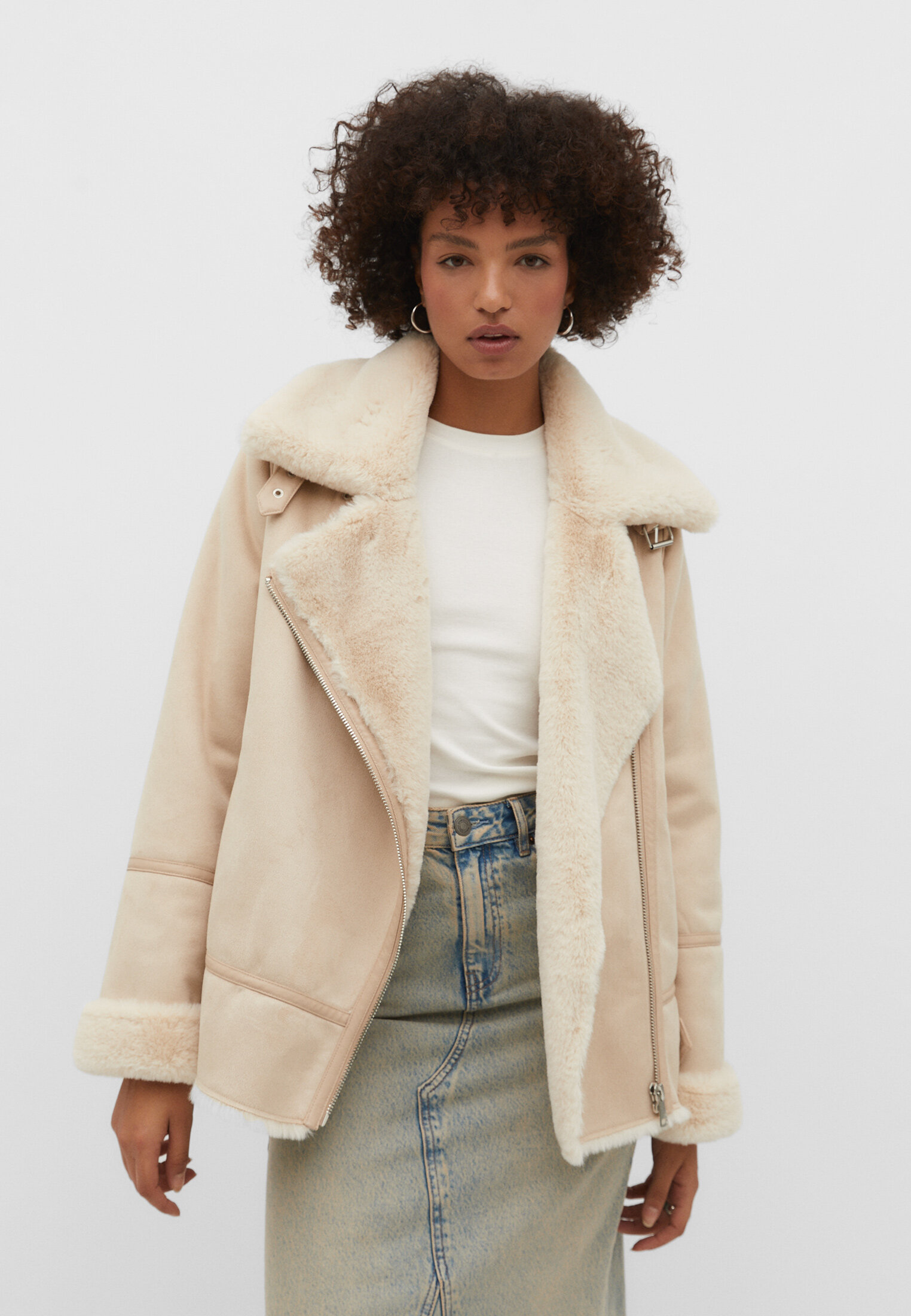 Stradivarius fur clearance coat