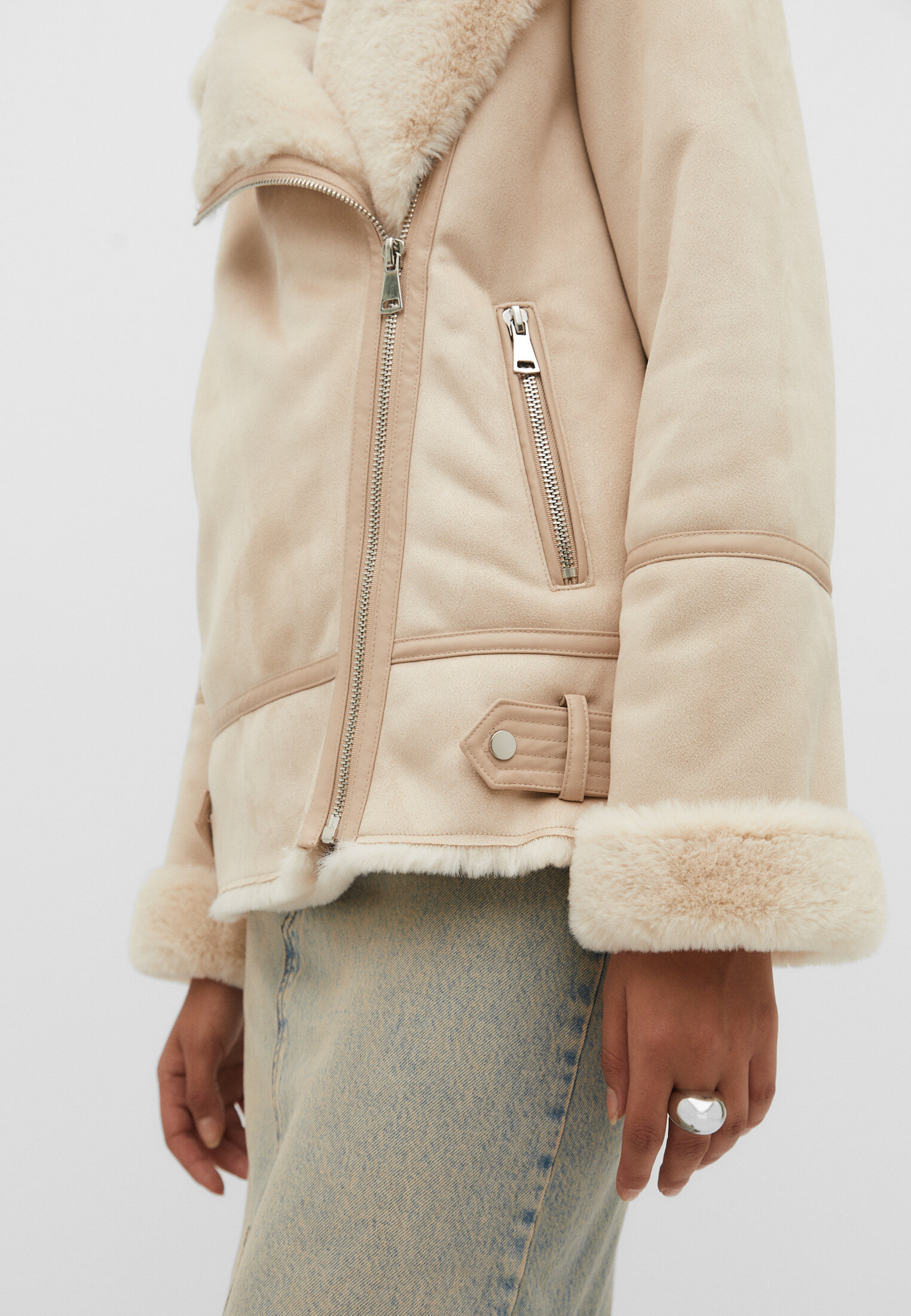 Stradivarius faux clearance fur coat