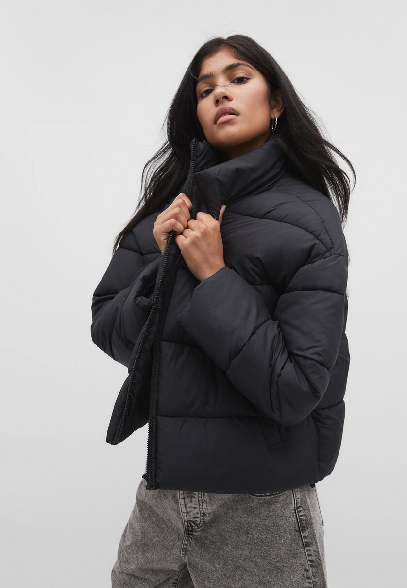 Padded puffer coat on sale womens