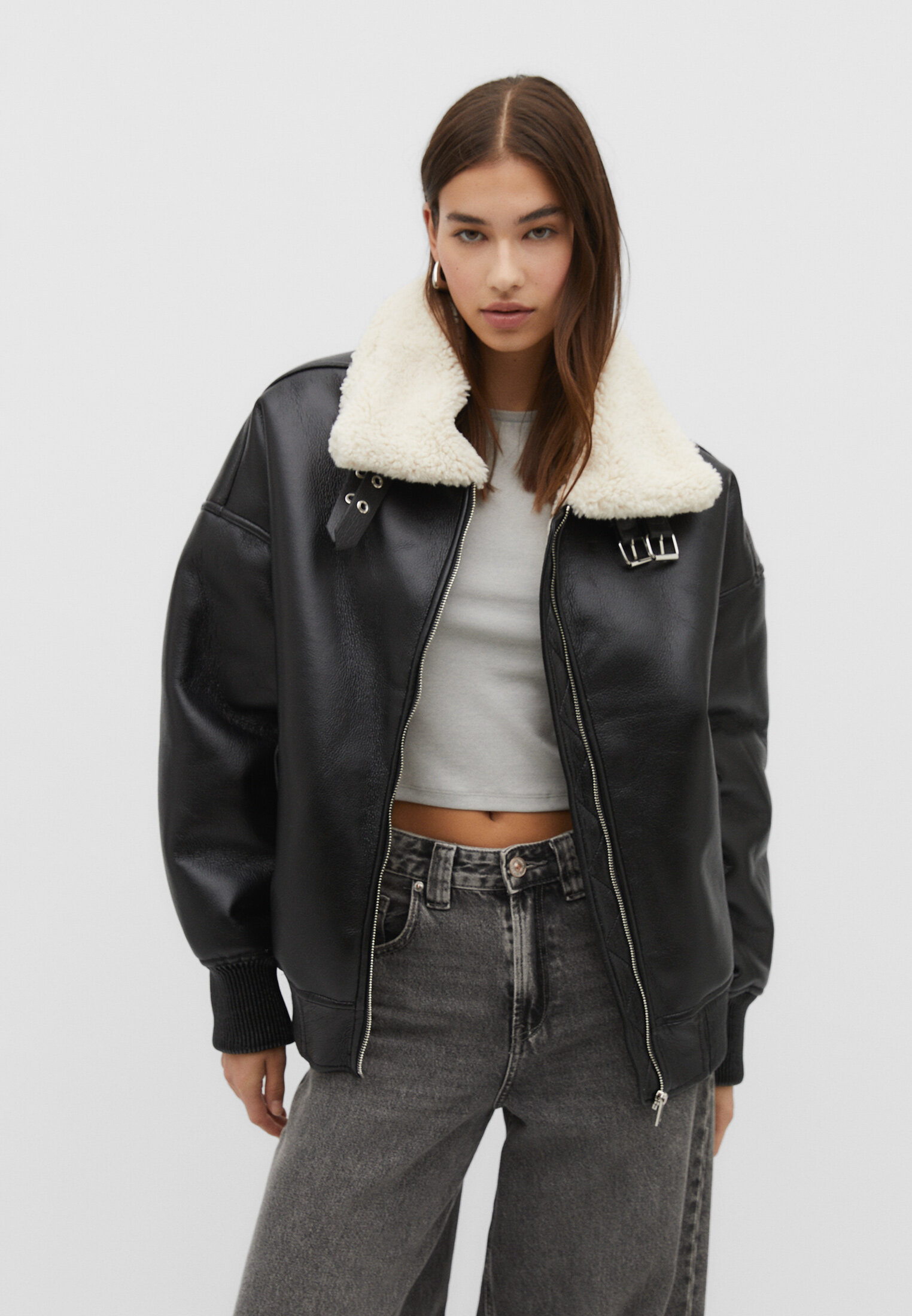 Two sided shop bomber jacket