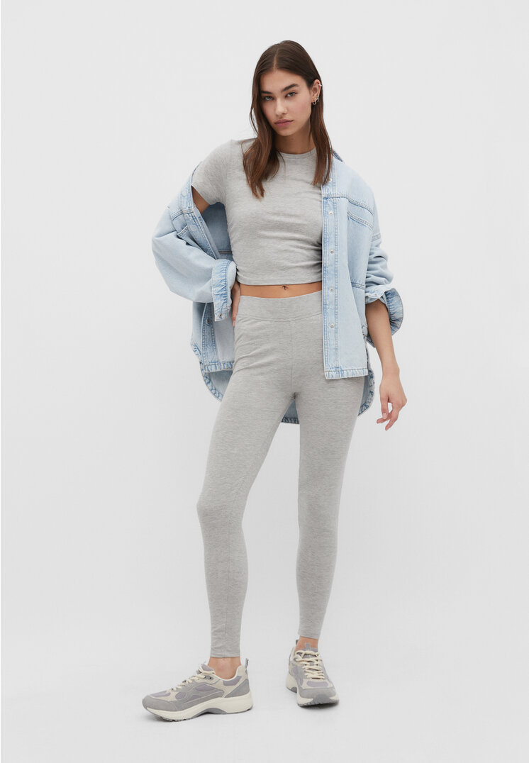 

Stradivarius Basic-Sportleggins Grau Melange XL