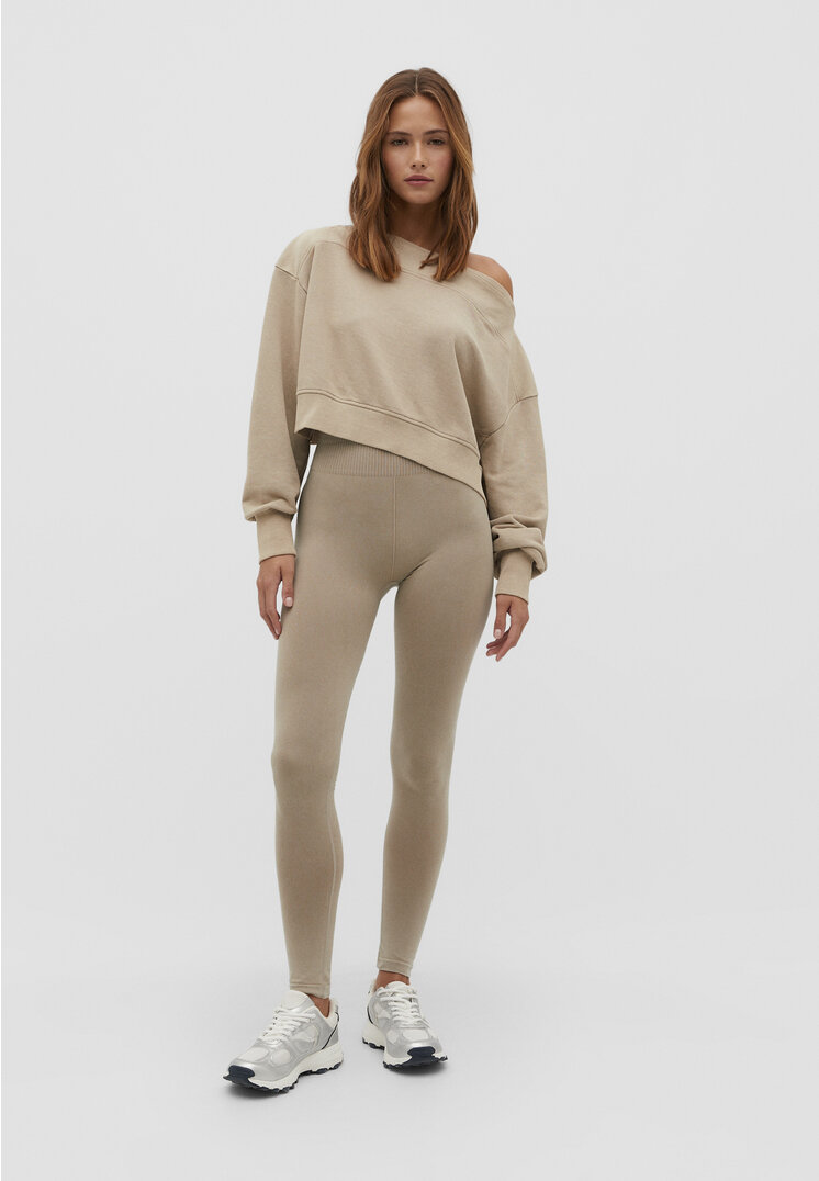 

Stradivarius Sportleggings im Washed-Look Braun L