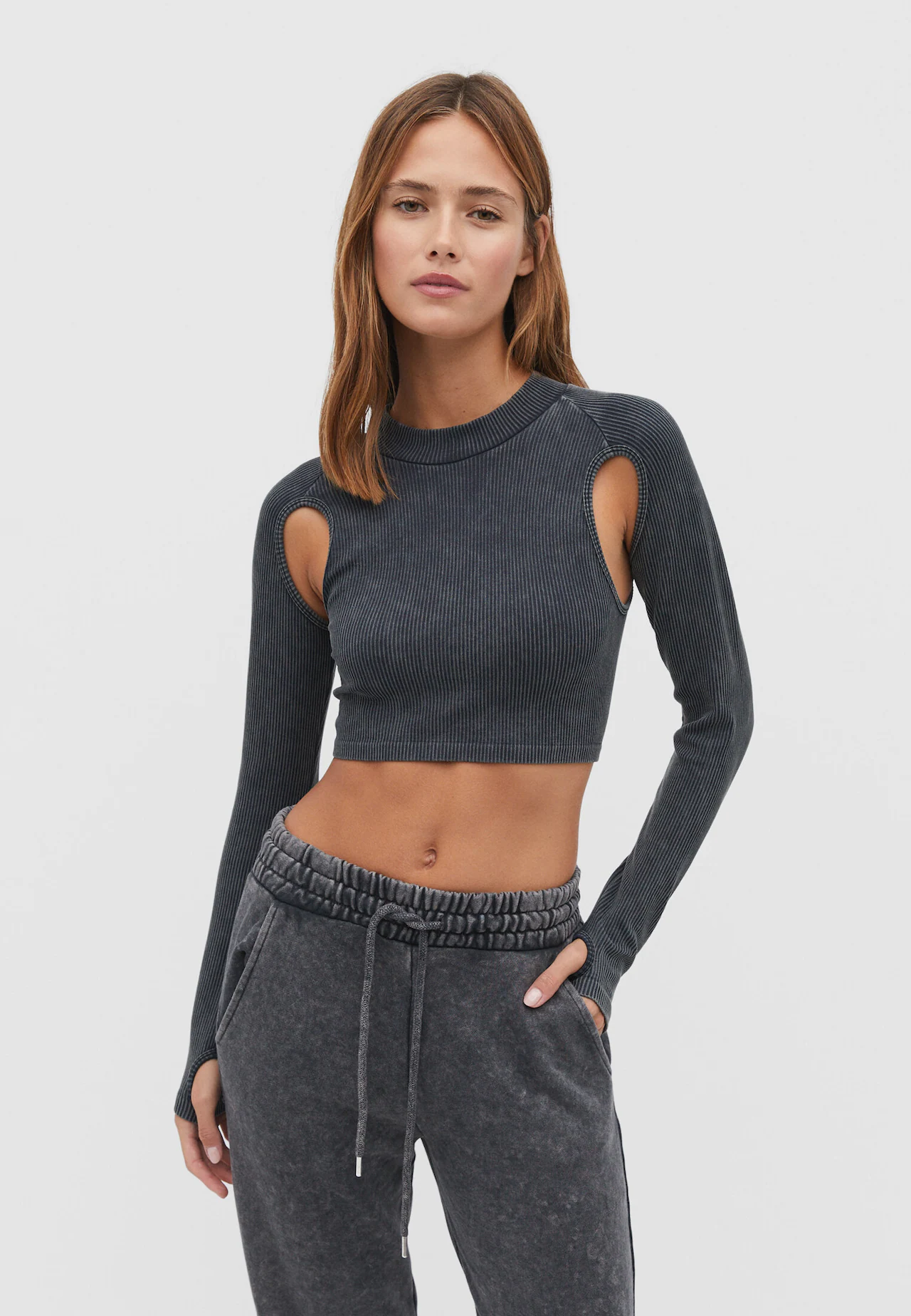 Seamless cut-out crop top - Women\'s fashion | Stradivarius United States