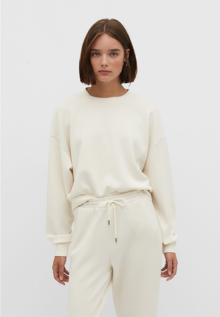 

Stradivarius Weiches Sweatshirt aus Modal Ecru S