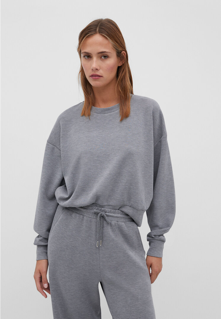 

Stradivarius Weiches Sweatshirt aus Modal Graumeliert XS