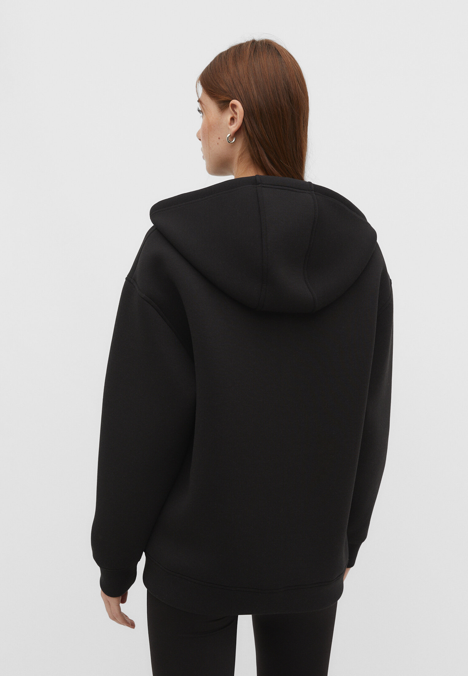 Oversize hoodie in technical fabric Women s fashion