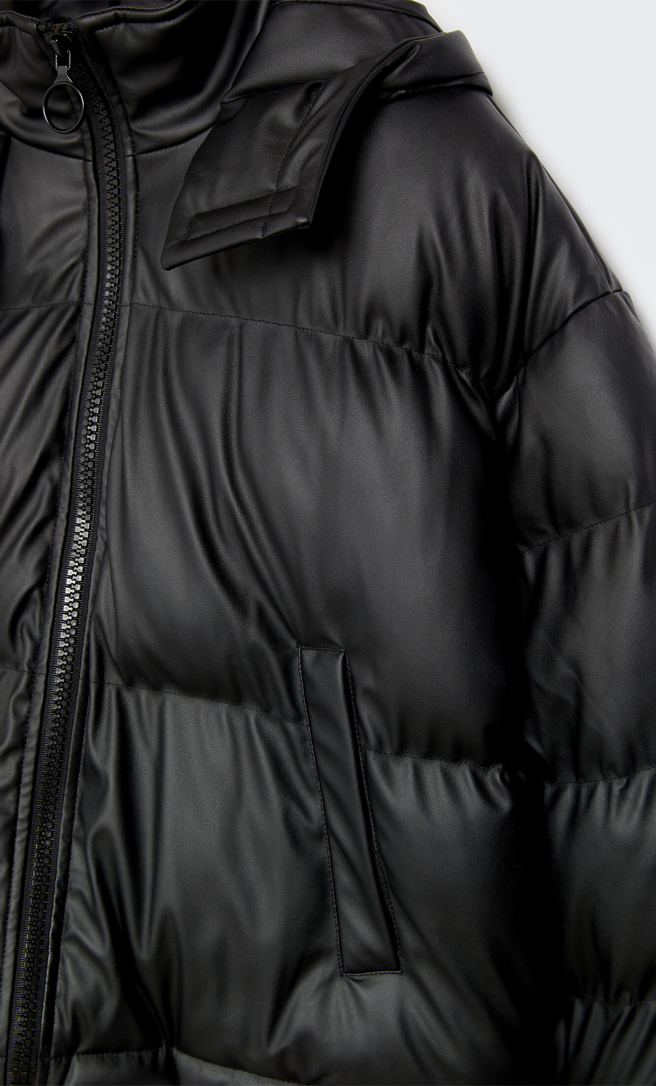 Faux leather hooded jacket - Women's fashion | Stradivarius United