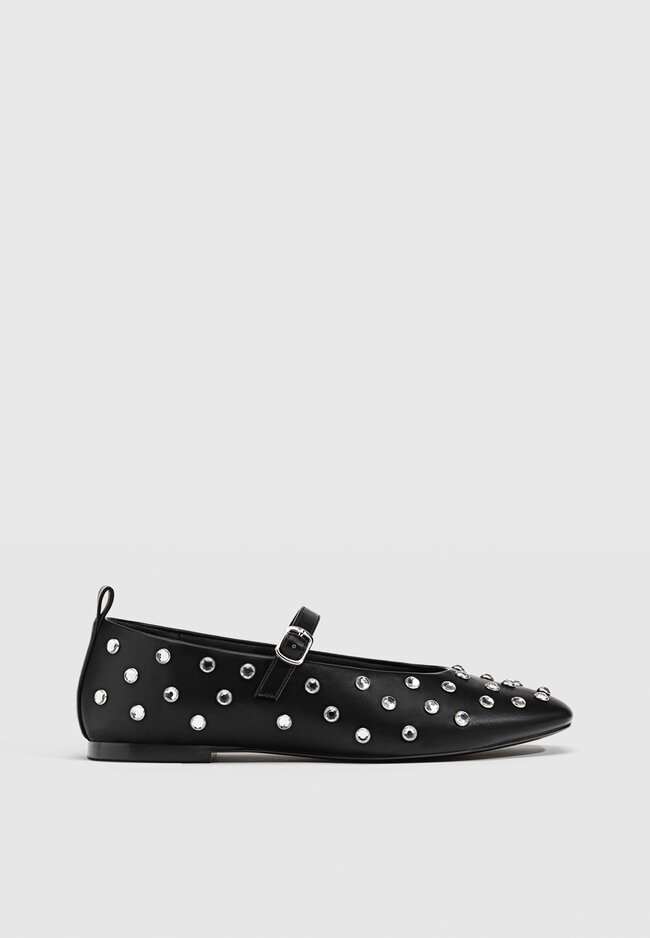 

Stradivarius Ballerinas mit Riemchen und Strass SCHWARZ 37