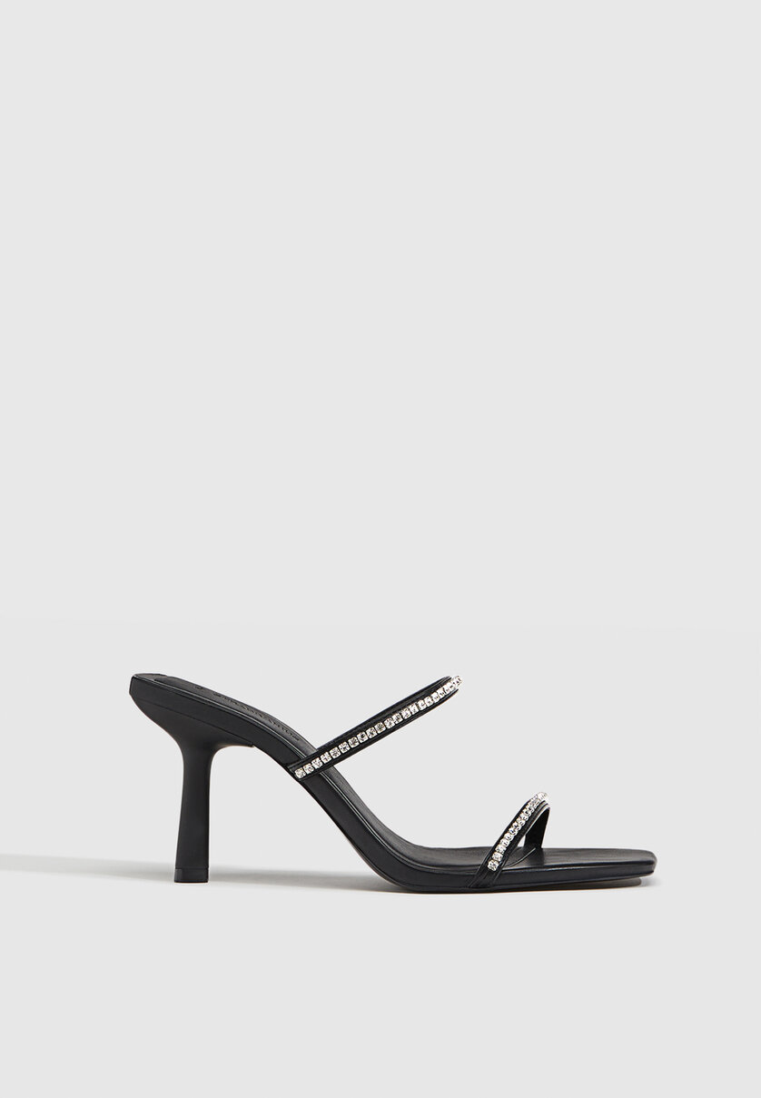 Sandales lanières talon best sale