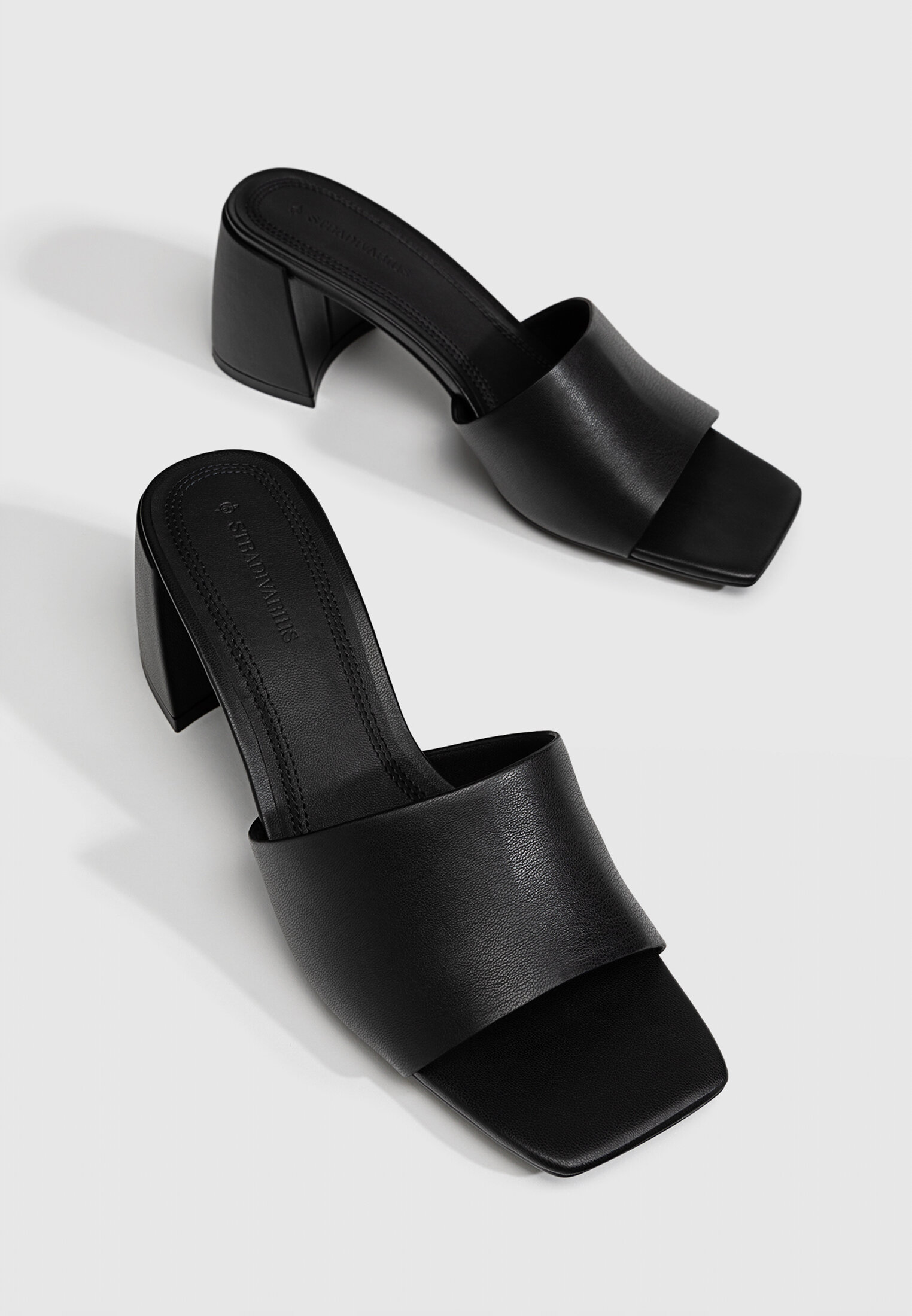 Heeled mule sandals