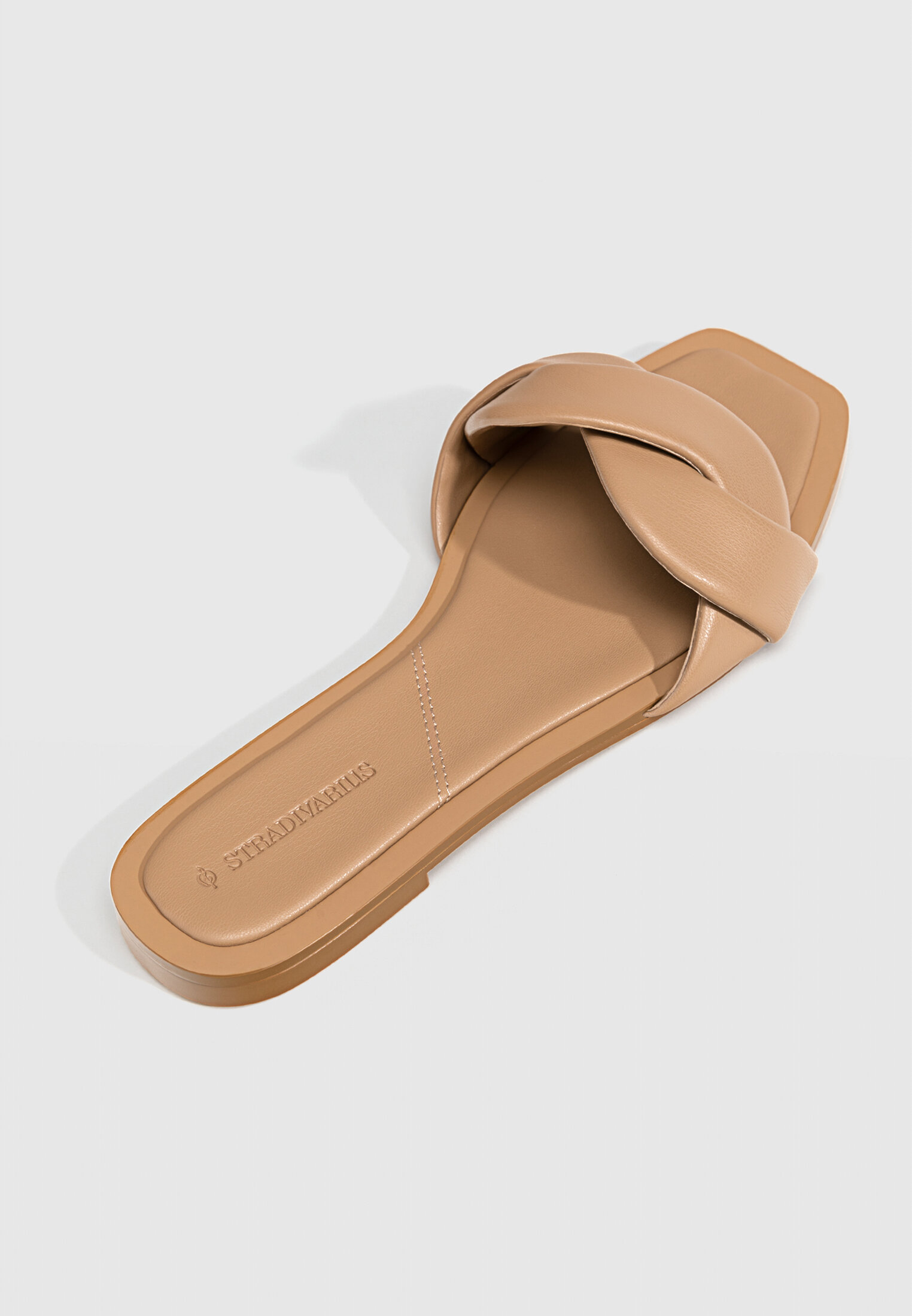 Tan woven sandals flat online