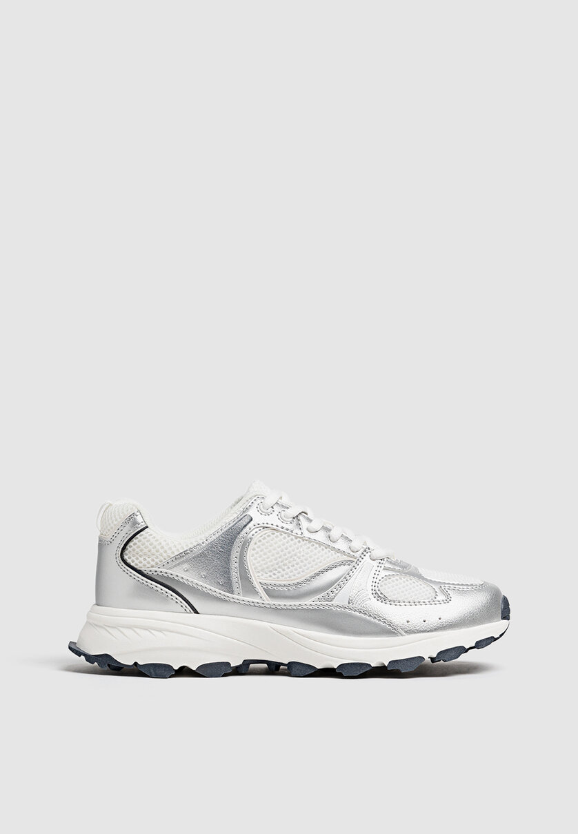 Metallic trainers Women s fashion Stradivarius United States