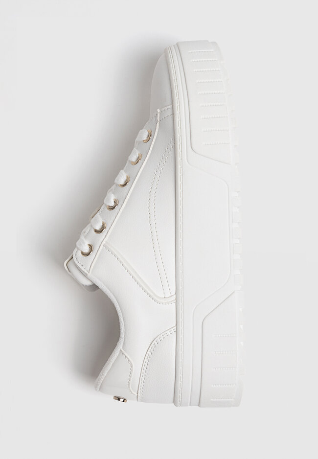 Stradivarius white platform sneakers best sale