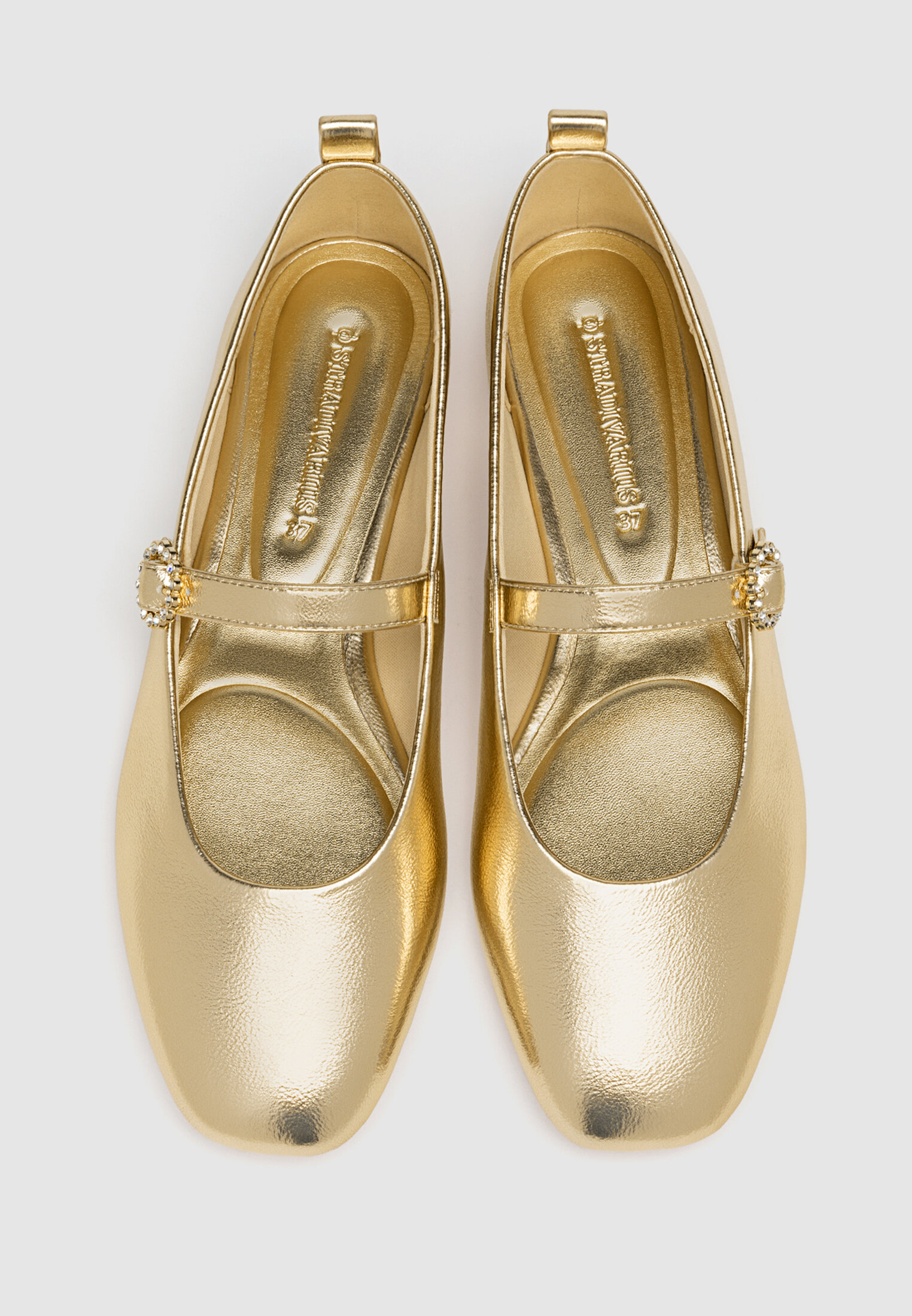 Gold ballet 2025 flats womens