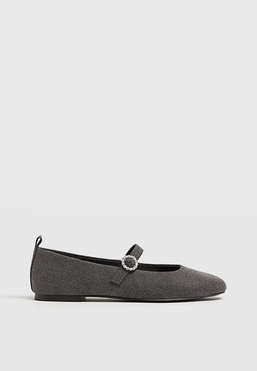 Denim hotsell ballerina flats