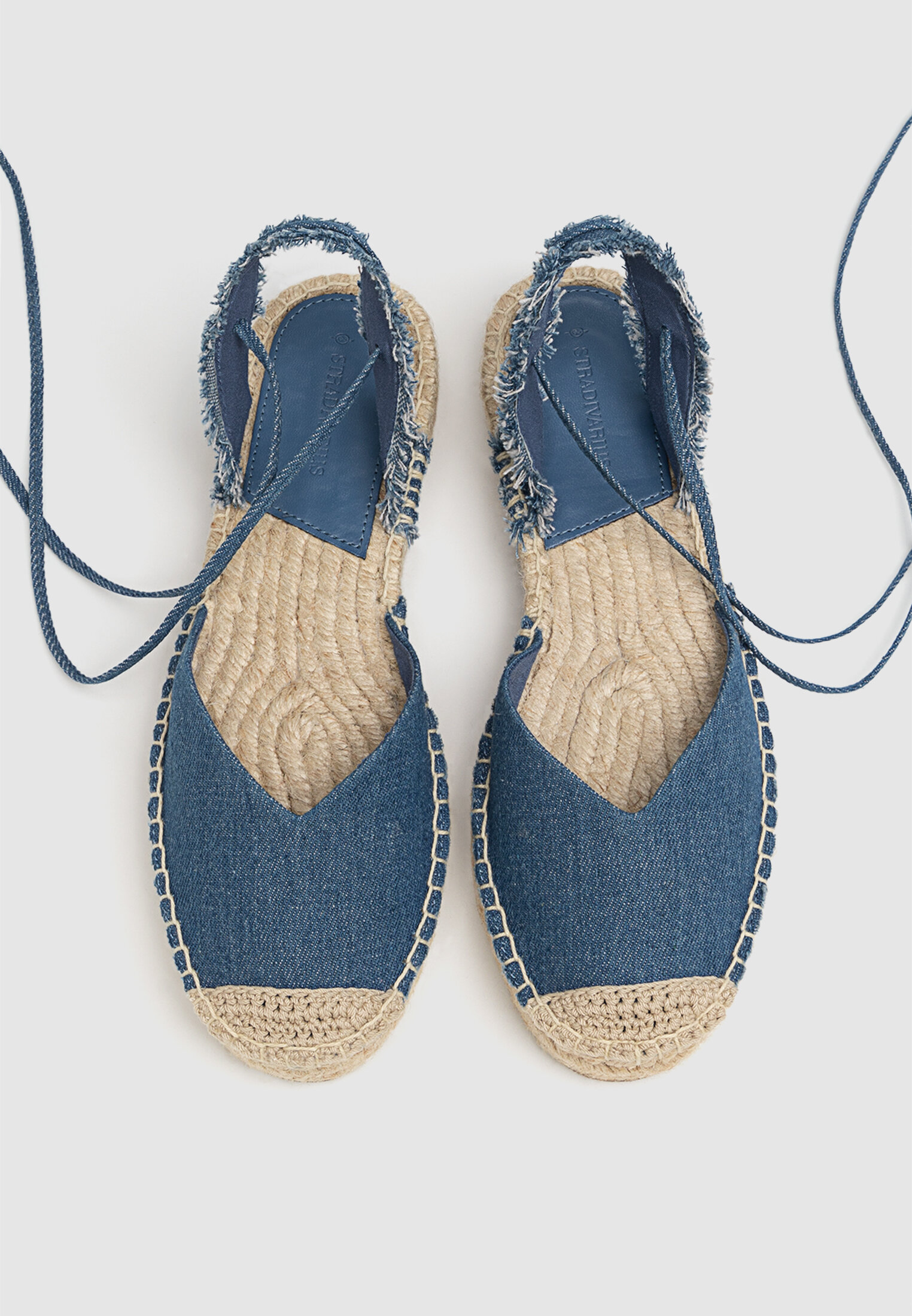 Denim slingback espadrilles Women s fashion Stradivarius