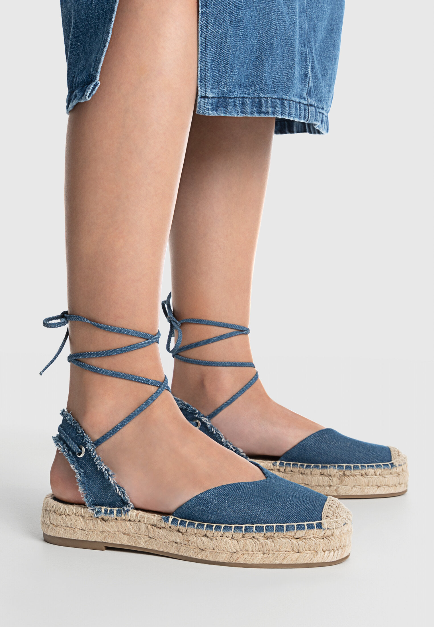 Denim slingback espadrilles Women s fashion Stradivarius Worldwide