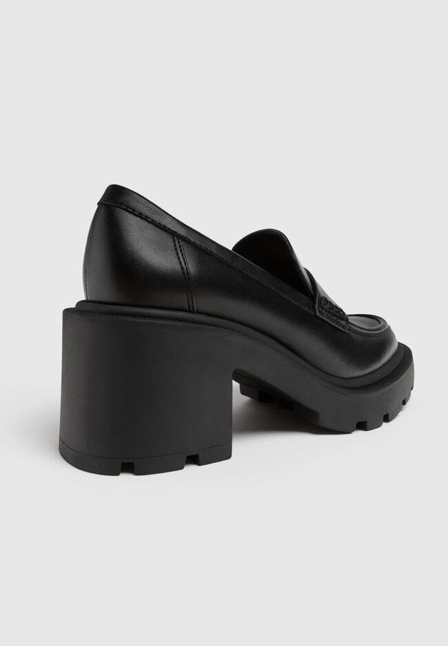 Chunky high heel loafers clearance