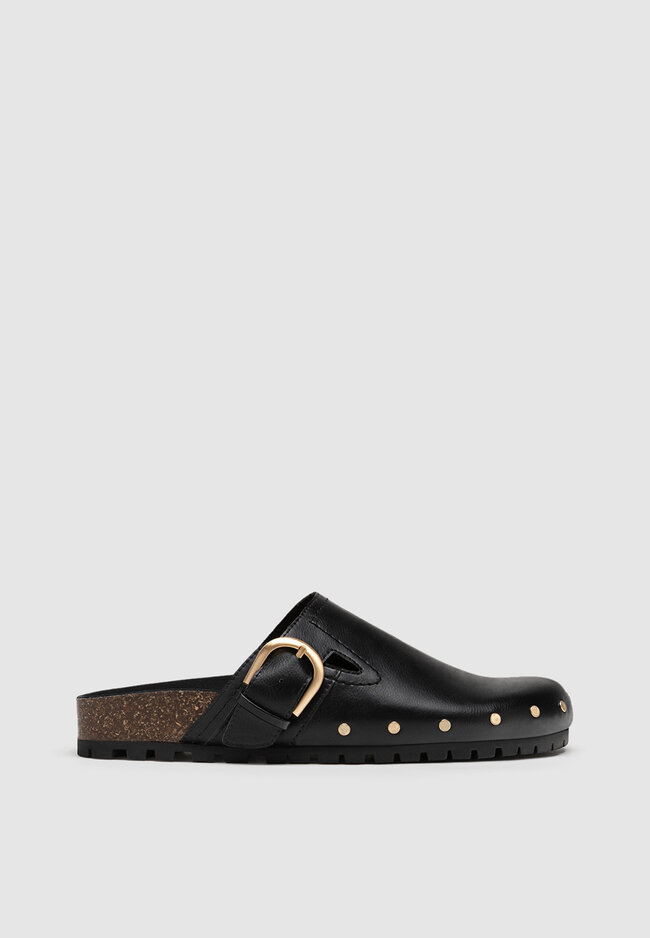 

Stradivarius Schwarze Clogs mit Schnallen SCHWARZ 38