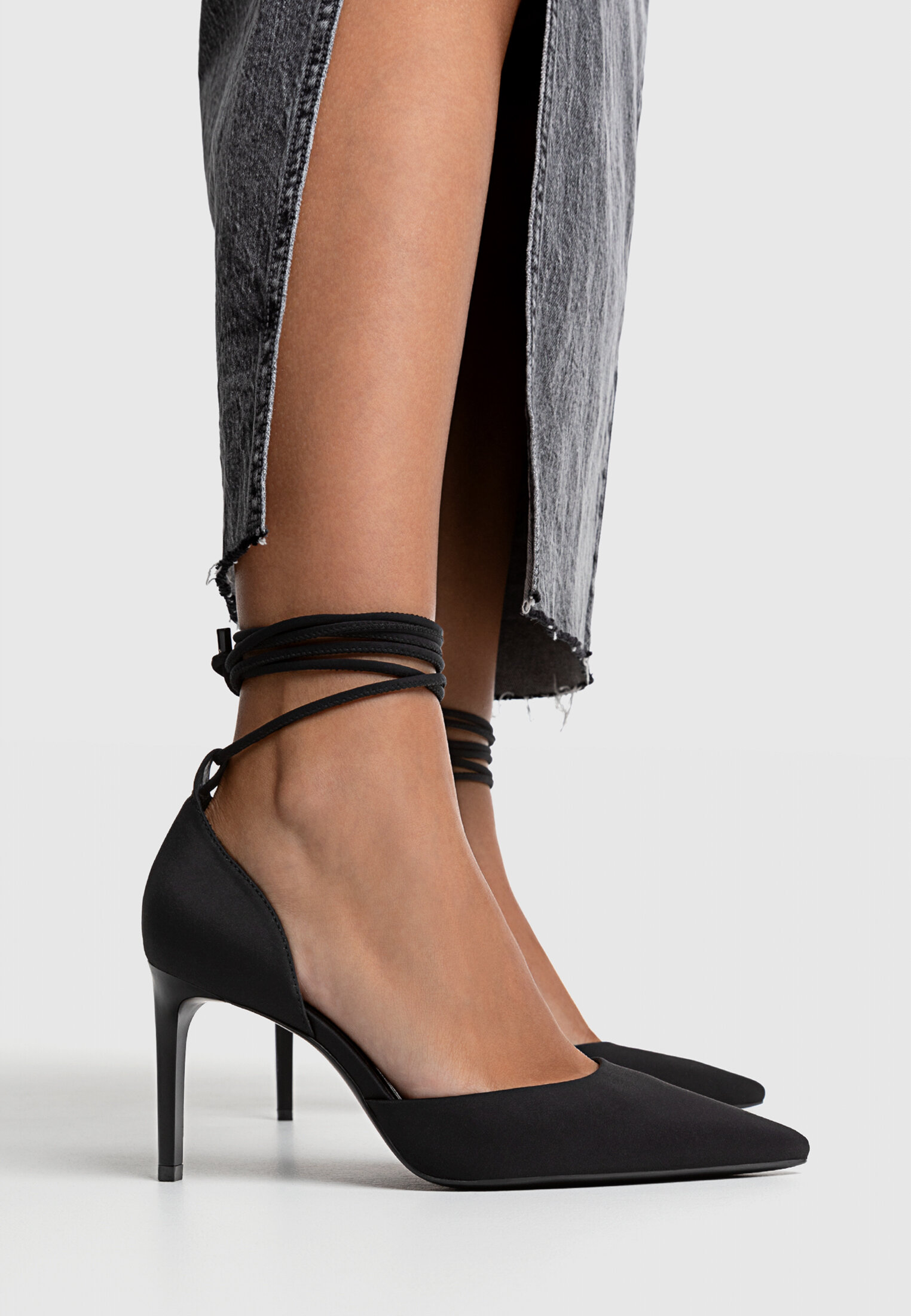 Lace up mules