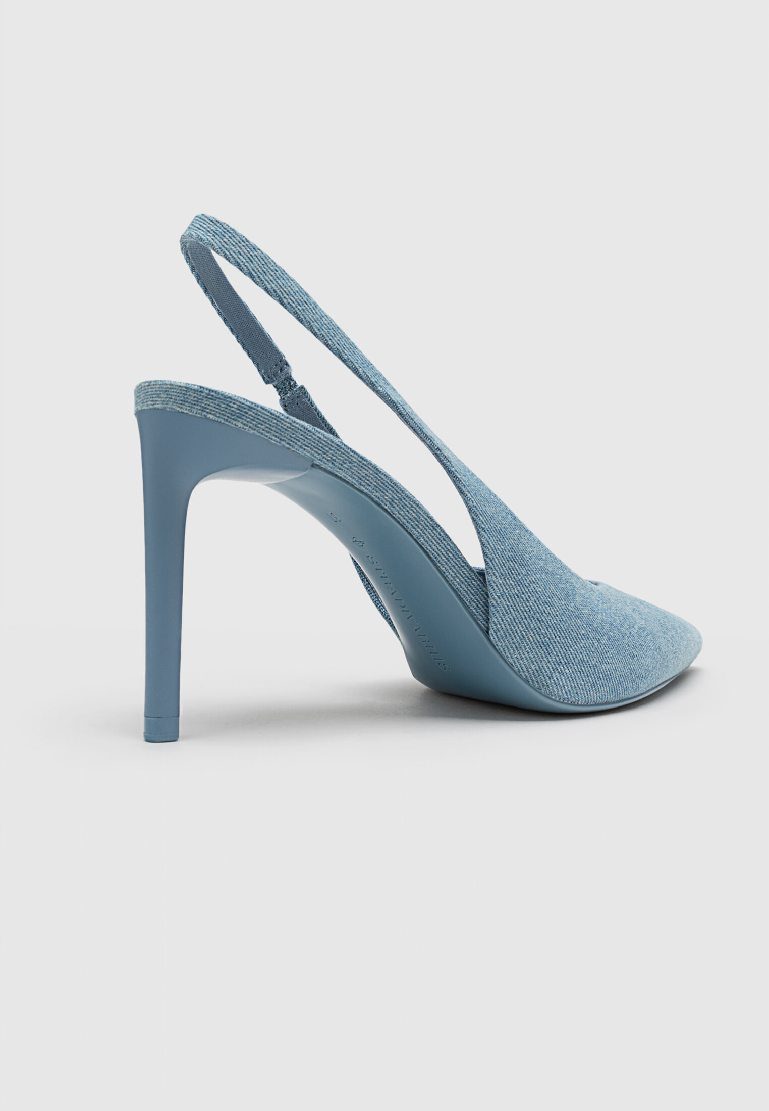 Chaussures talon ouvertes l arri re en denim