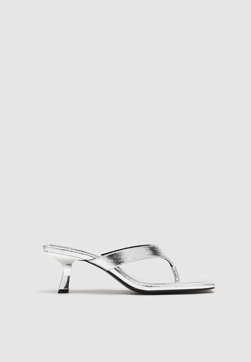 Mid heel hotsell thong sandals
