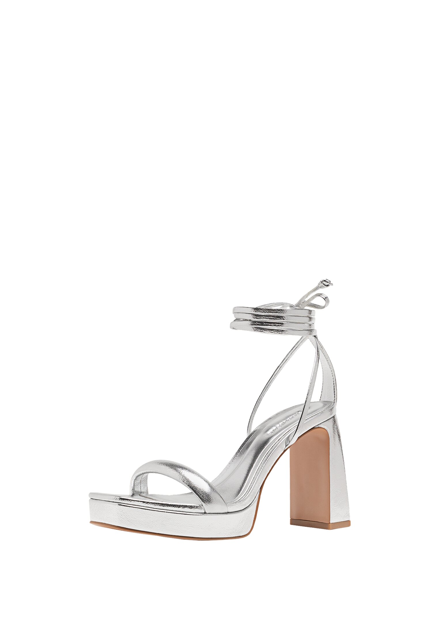Sandalias plataforma sales plateadas stradivarius