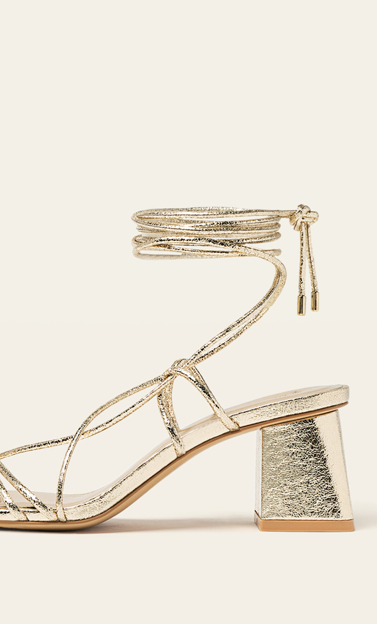Stradivarius gold sandals online