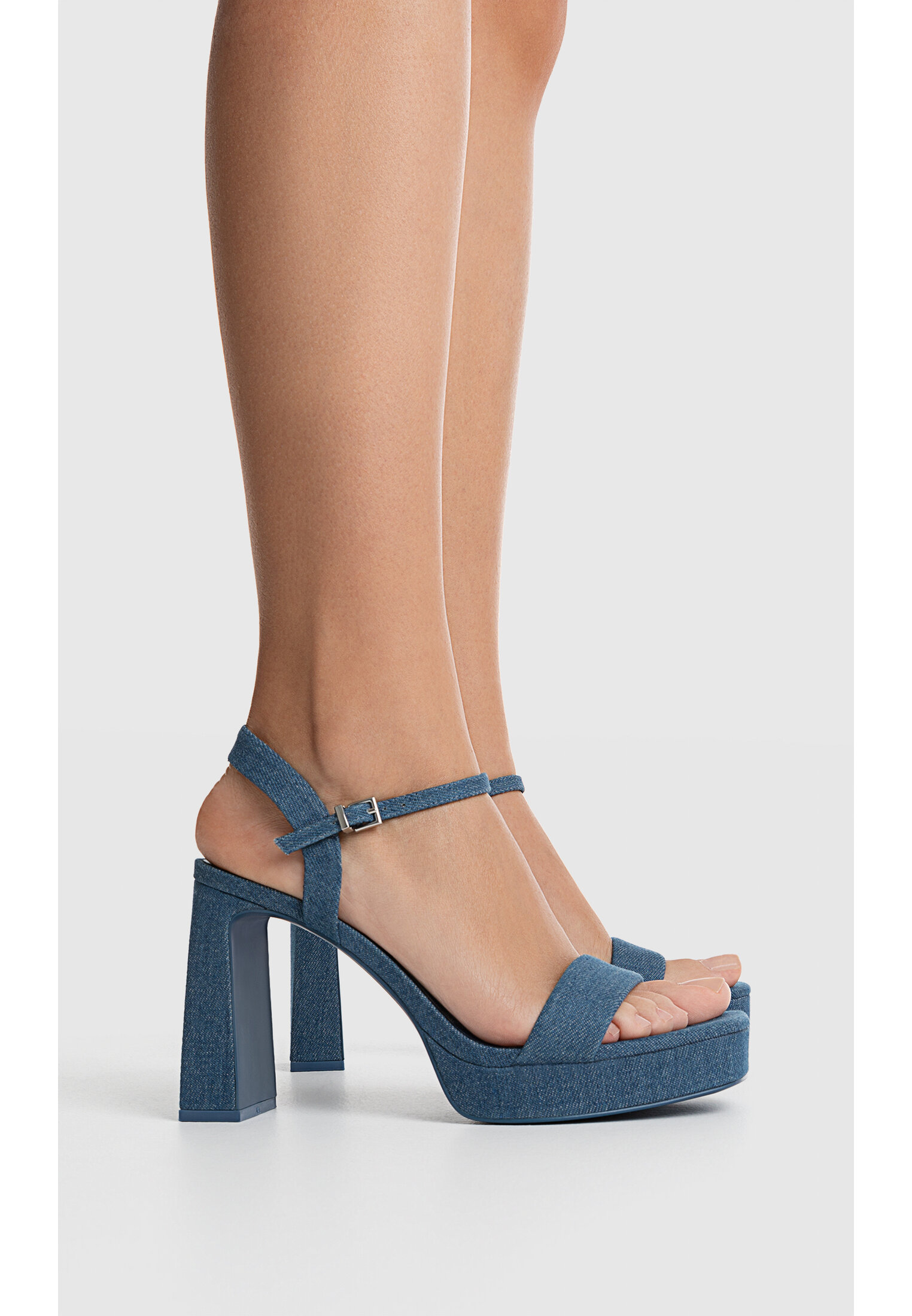 Sandalias plataforma denim