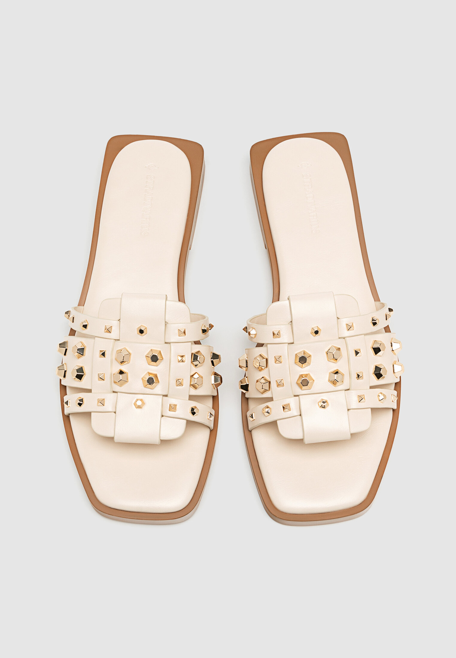 Womens studded flat outlet sandals