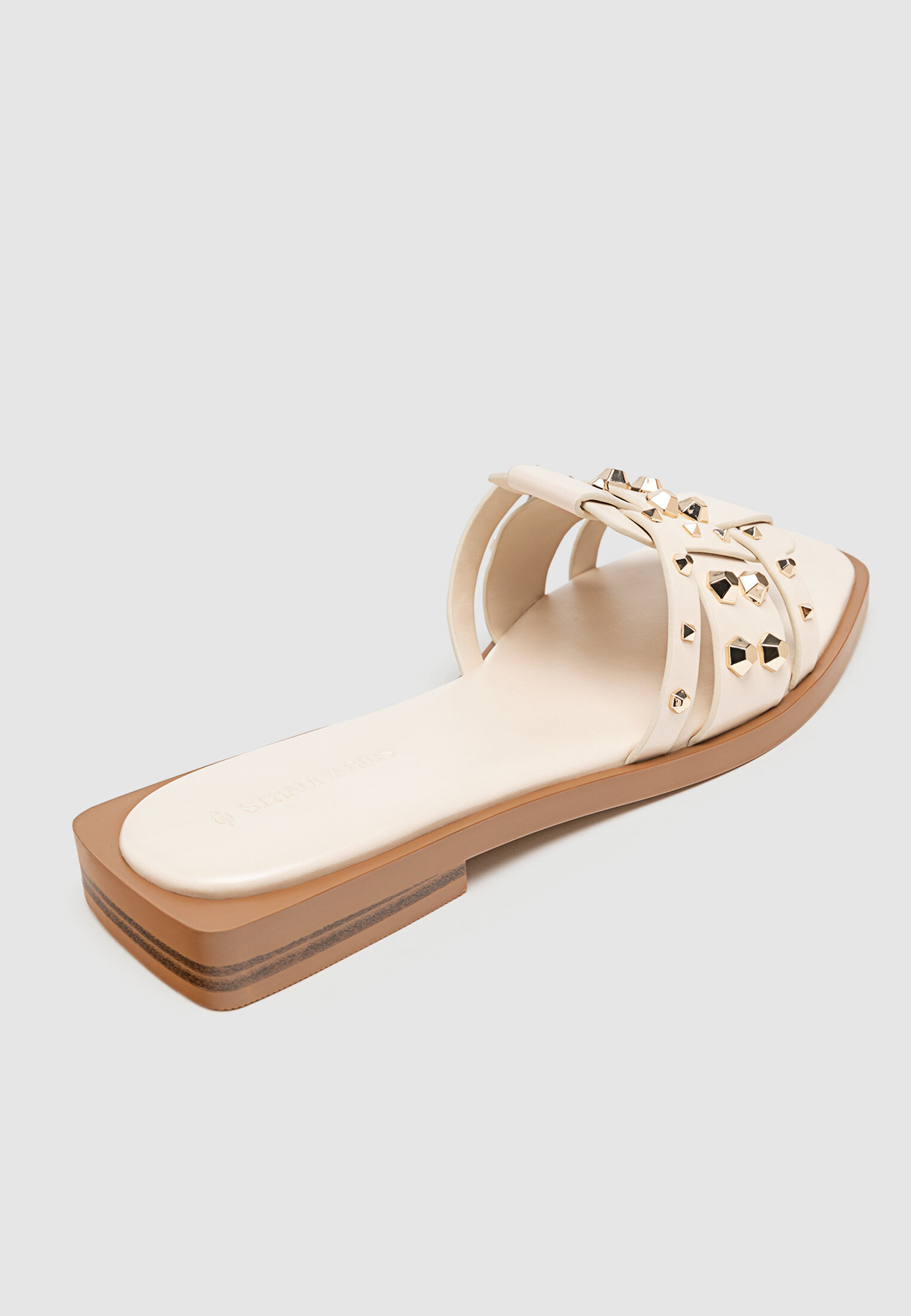 Womens studded flat sandals hot sale