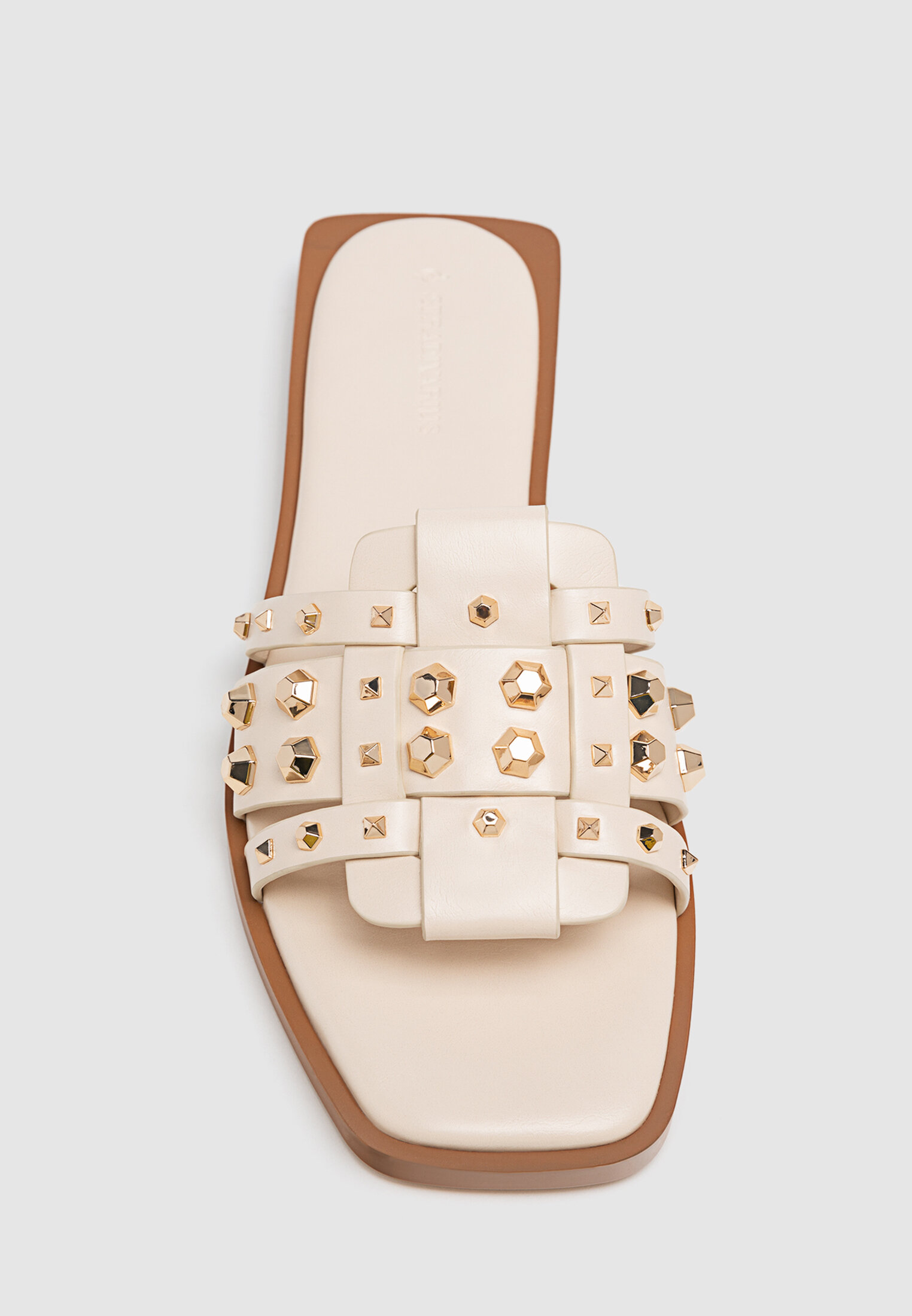 Diamond studded flat sandals shop