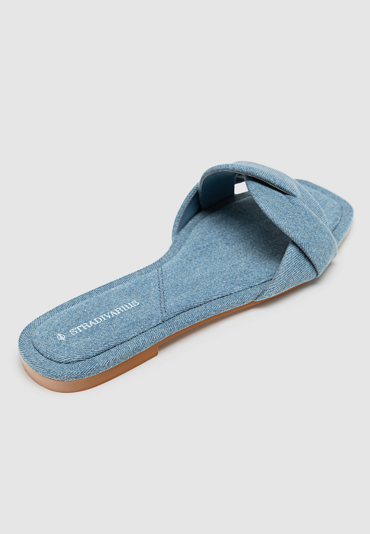 Denim sales flats sandals
