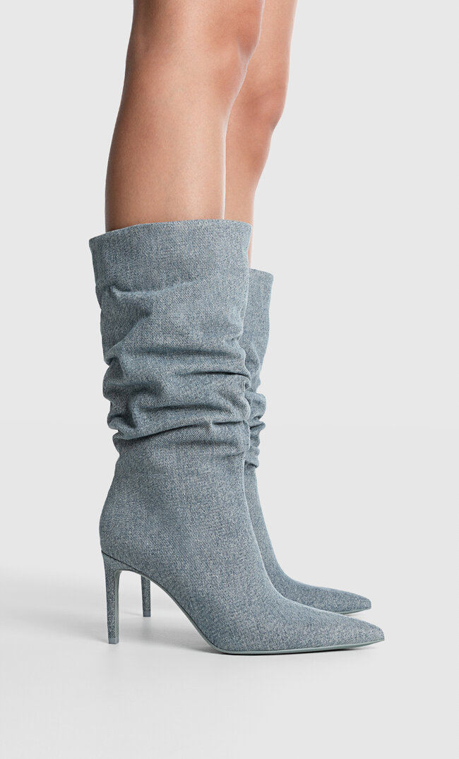 Denim slouch boots hotsell