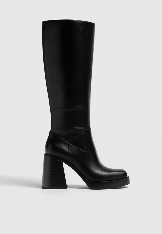 

Stradivarius Stretch-Absatzstiefel SCHWARZ 38