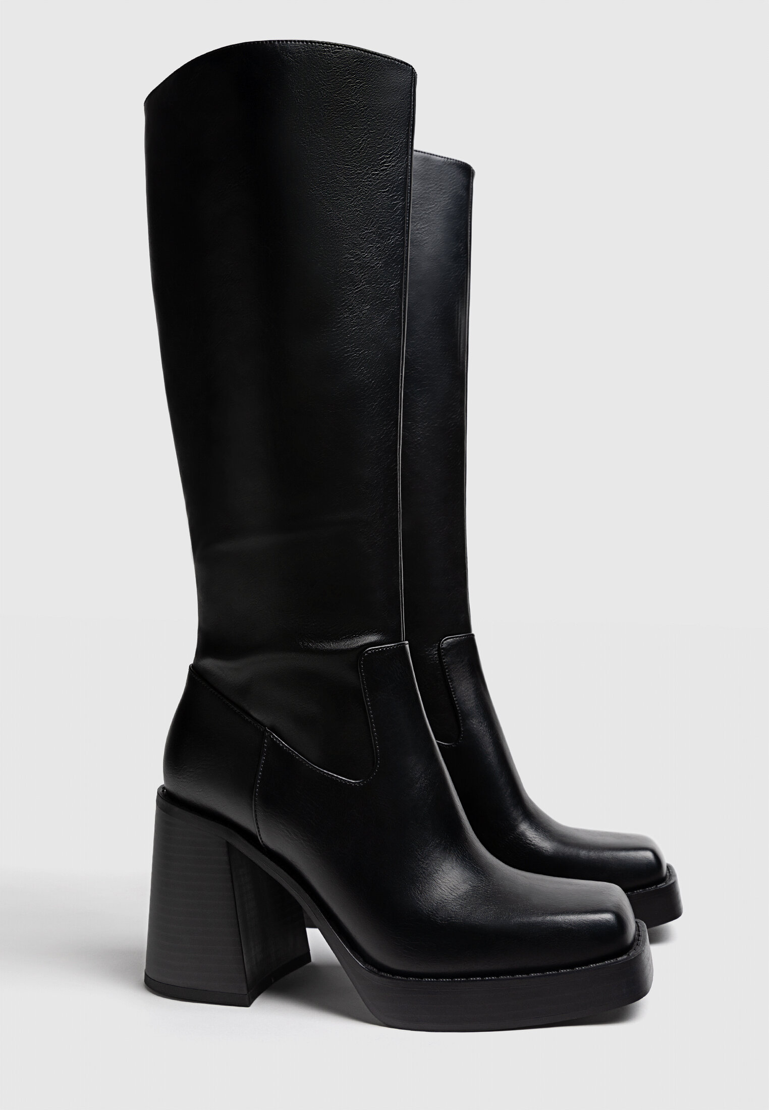 Stretch high heel boots top