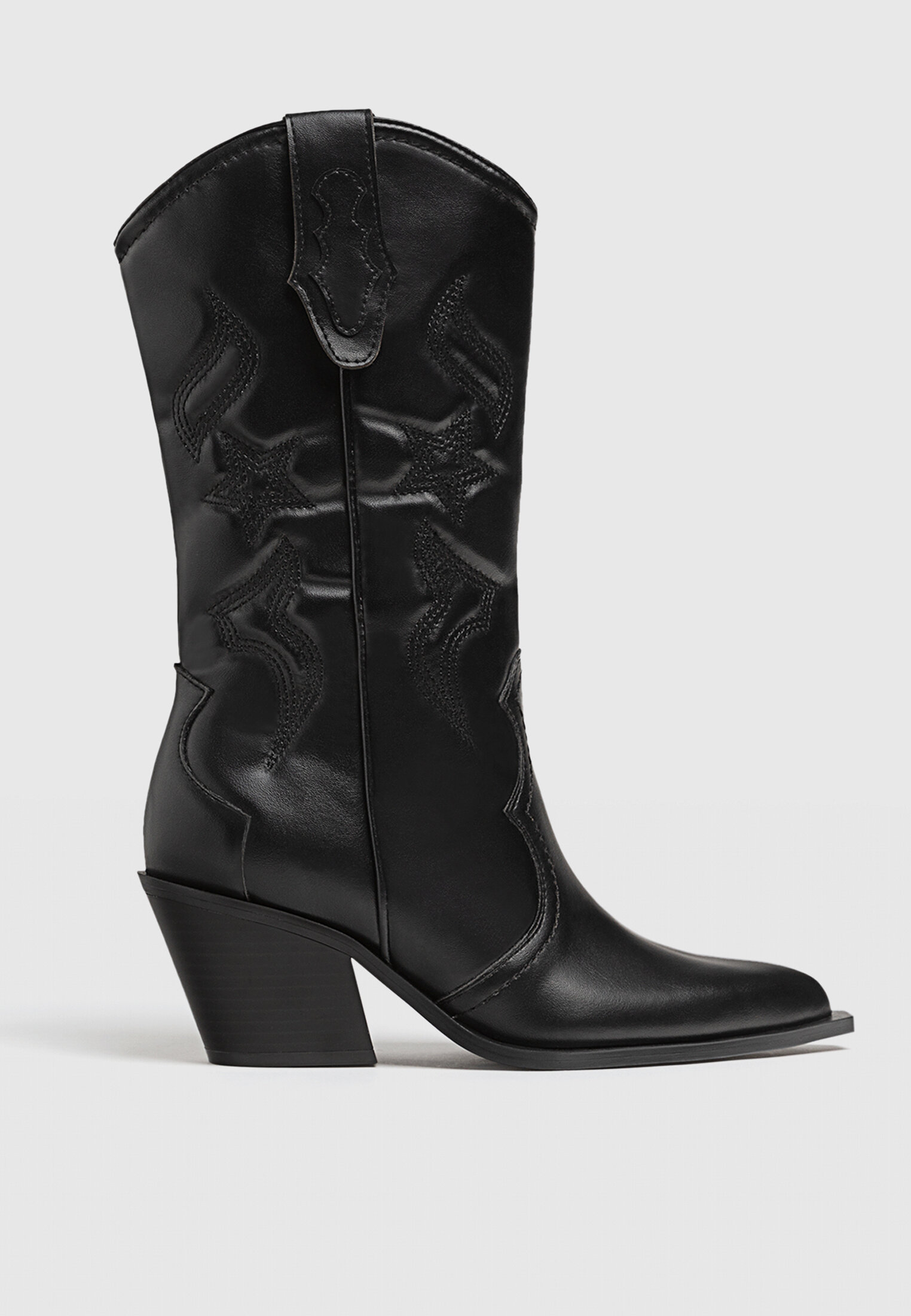 Black high heel cowboy boots new arrivals